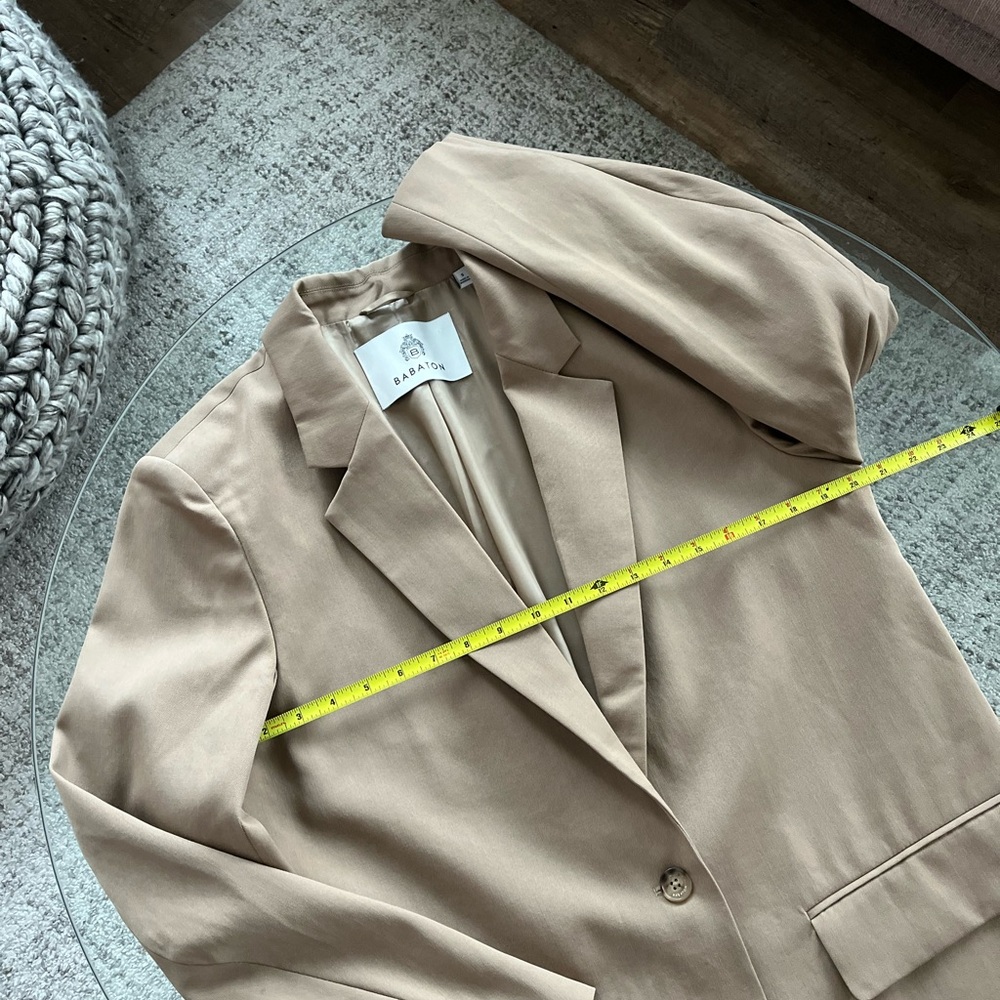 Aritzia Babaton O'hara Wool New Camel/Tan Formal Evening Business Trench Coat S - Picture 8 of 16